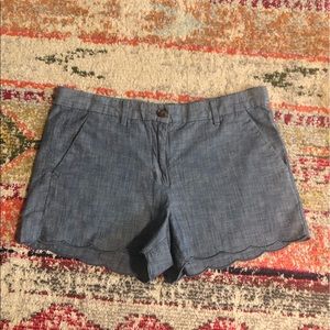 Gap Chambray shorts with scallop hem